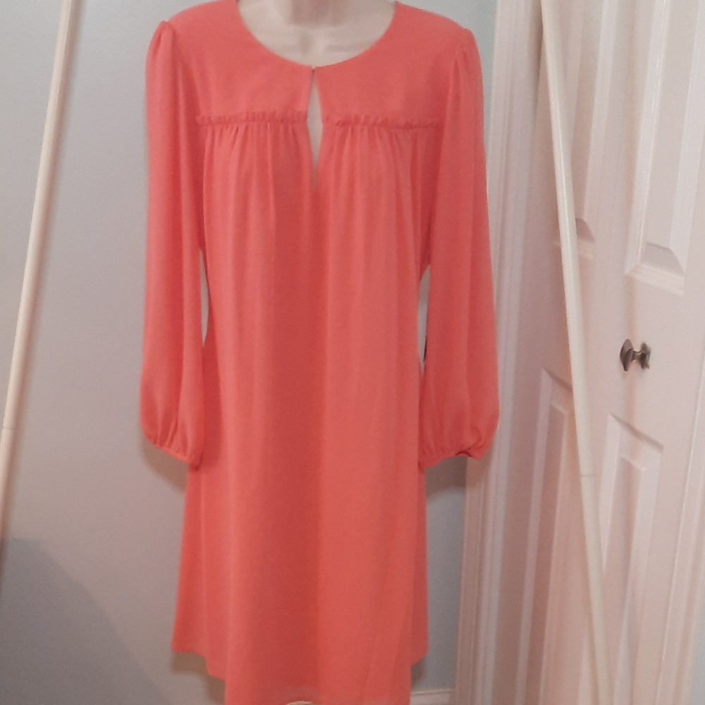 NWT Vince Camuto Pink Ruffle Dress sz 10